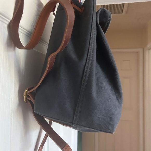 MADEWELL Canvas SOMERSET Drawstring Leather Strap Backpack Excellent - Picture 4 of 5